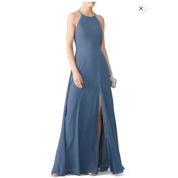 $275 Jenny Yoo Kayla Gown Womens 8 Wedding Bridesmaid Ethereal Gala Flowy Formal - Picture 1 of 13